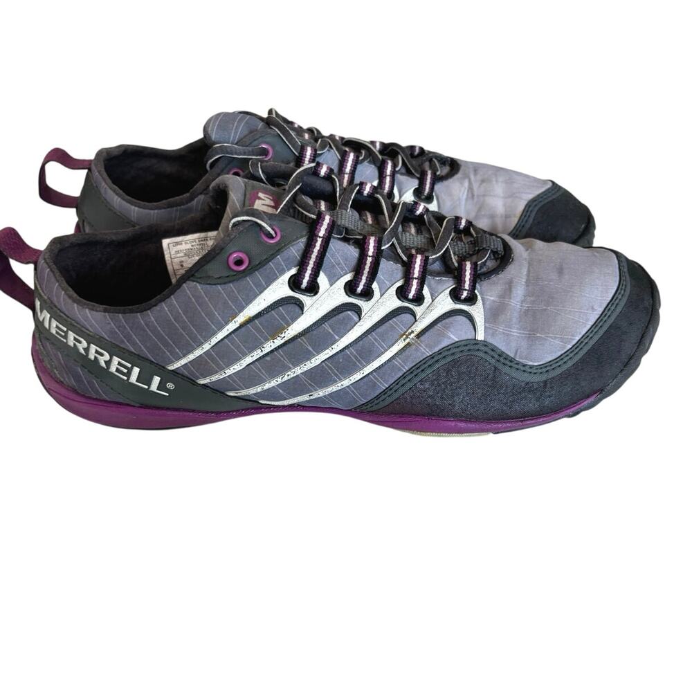Merrell barefoot Lithe Glove running shoes sz 9 W Dark Shadow colorway gorpcore